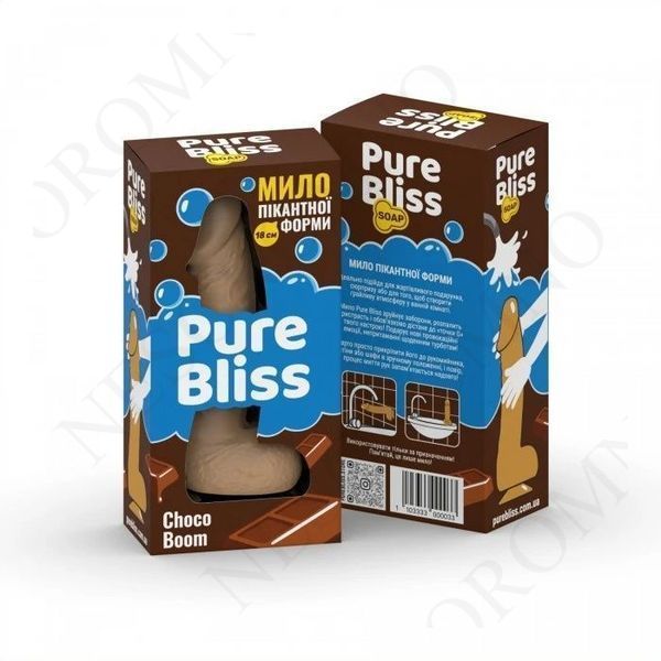 Мило у формі пеніса Pure Bliss Choco Boom з ароматом шоколаду, бежеве, 18 см PB415009 фото