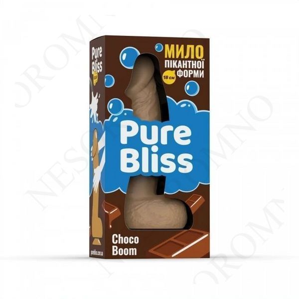 Мило у формі пеніса Pure Bliss Choco Boom з ароматом шоколаду, бежеве, 18 см PB415009 фото