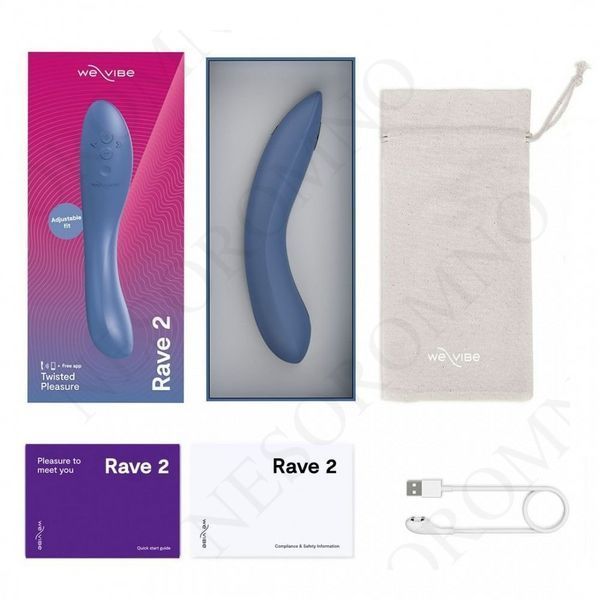 Вібратор для точки G Rave 2 We-Vibe, силіконовий, синій, 19.3 х 3 см 20048/WV20048 фото