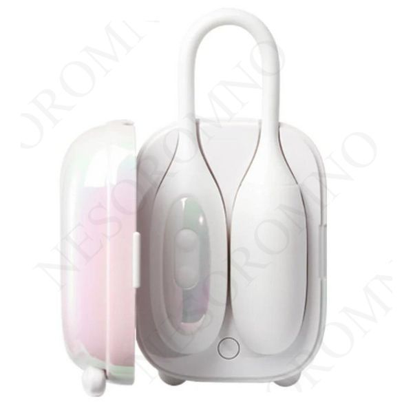 Віброяйце та вакуумний стимулятор для клітора 2 в1 BeYourLover Magic Suitcase в зарядному кейсі, білий BYL1390438 фото