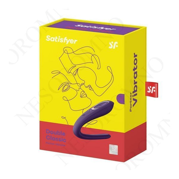 Вібромасажер для двох SATISFYER DOUBLE CLASSIC фіолетовий T360029 фото