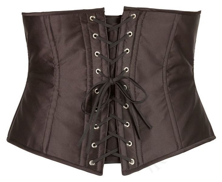 Корсет з відкритим бюстом Cottelli Collection Underbust Corset зі шнурівкою, чорний, XL 26111041051 фото