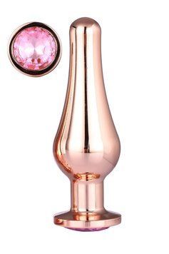 DT21828 анальна пробка конічної форми Dream Toys GLEAMING LOVE ROSE GOLD PLEASURE PLUG L DT21828 фото