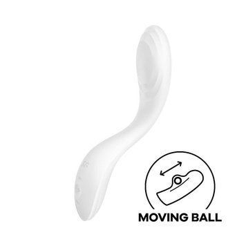 Вібратор із рухомою кулькою Satisfyer Rrrolling Pleasure для точкової стимуляції точки G, білий ST4043982 фото