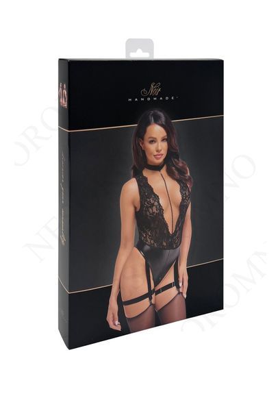 Боді сексуальне з глибоким декольте Noir Handmade Libido F297 чорне, розмір М 12301/F297 фото