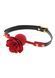 Кляп з декоративною трояндою Taboom Wild Roses Ball Gag чорний-червоний TB17444 фото 3