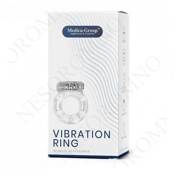 Кільце ерекційне Medica-Group Vibration Ring з вібрацією, прозорий MG51147 фото