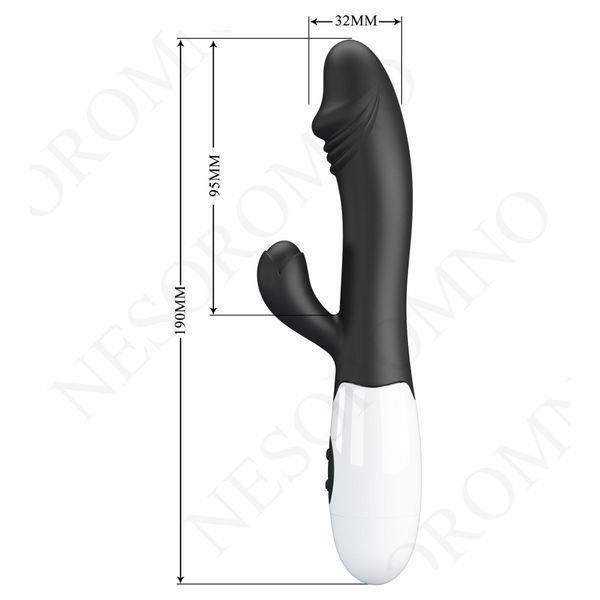 Вібратор-кролик для точки G PRETTY LOVE SNAPPY чорний, 19 х 3.2 см BI-014173-A3 фото