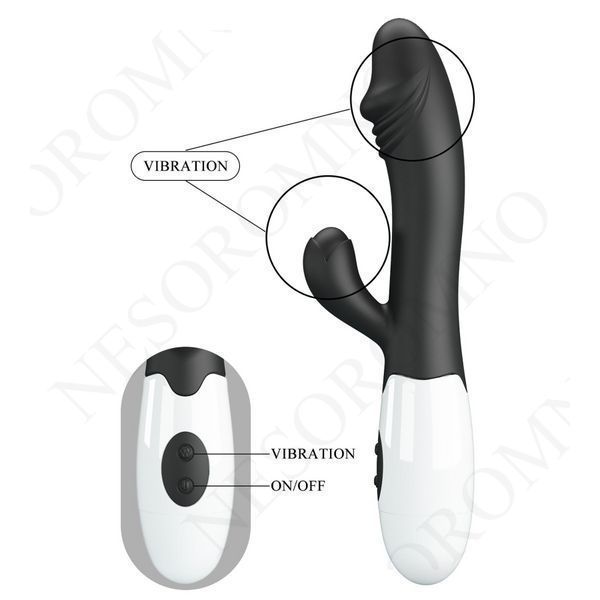 Вібратор-кролик для точки G PRETTY LOVE SNAPPY чорний, 19 х 3.2 см BI-014173-A3 фото