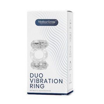 Подвійне віброкільце Medica Group Duo Vibration Ring, прозорий MG51154 фото