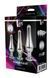 DT21874 набір анальних пробок конічної форми Dream Toys GLEAMING LOVE PLEASURE SET SILVER DT21874 фото 3