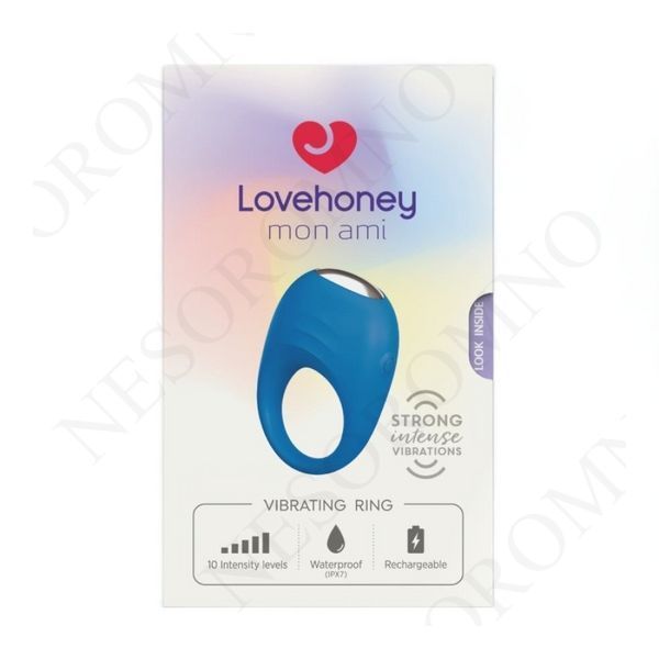 Ерекційне віброкільце Lovehoney Mon Ami, блакитне HR86110 фото