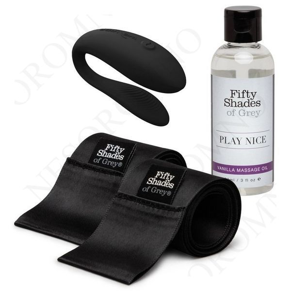 Набір з парним вібратором Sync Lite We-Vibe та Moving As One від Fifty Shades of Grey, чорний WV85113 фото