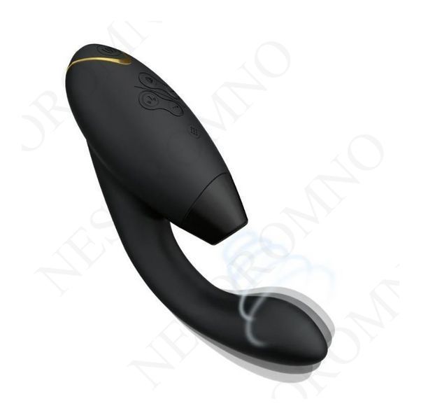 Інноваційний безконтактний вібратор-стимулятор Womanizer Duo 2 Black W44124 фото